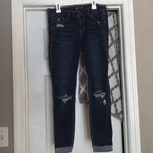 Hollister Distressed Crop Skinny Jeans